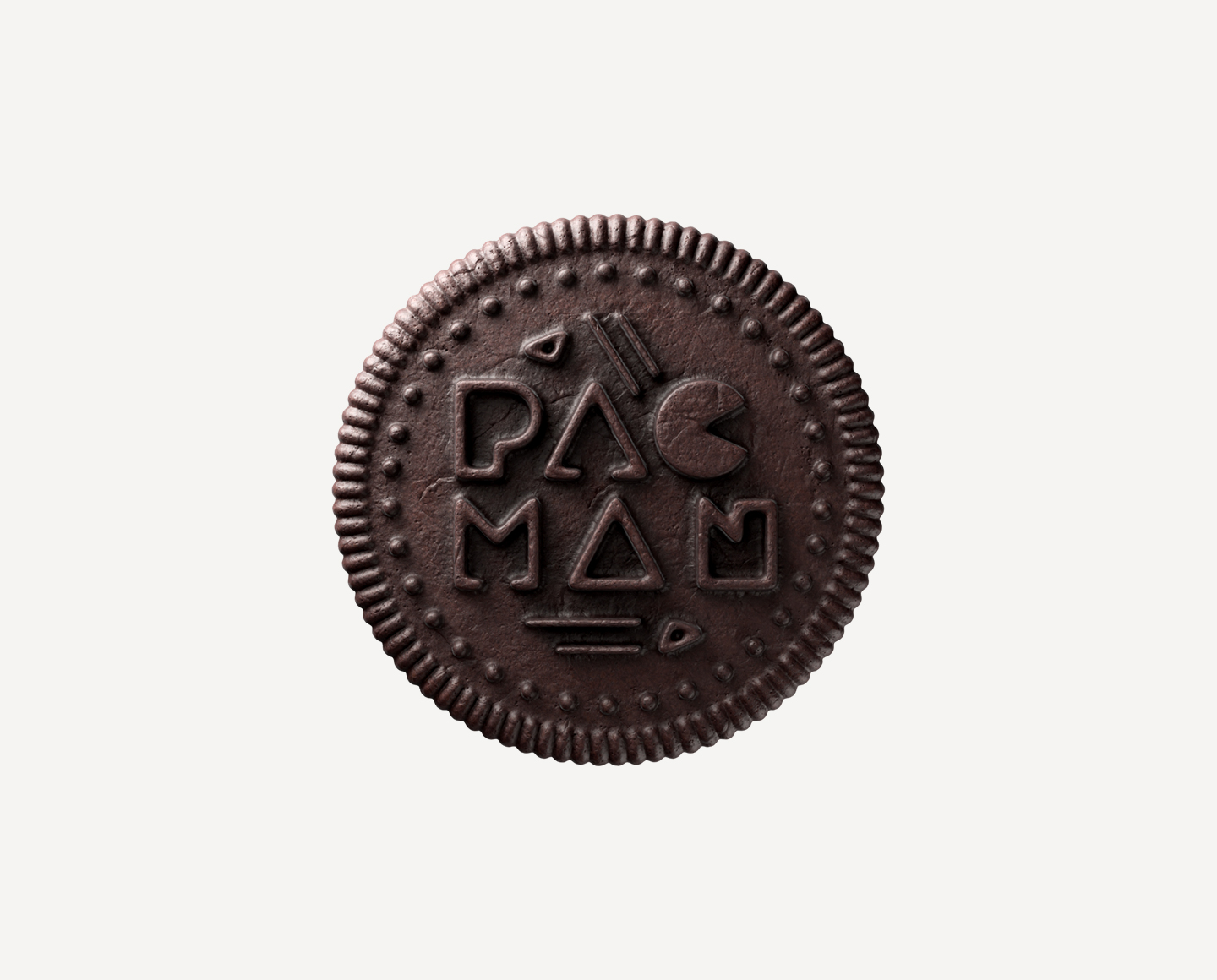 Oreo Cookie made with pacman logo