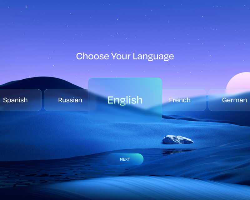 Choose your language menu