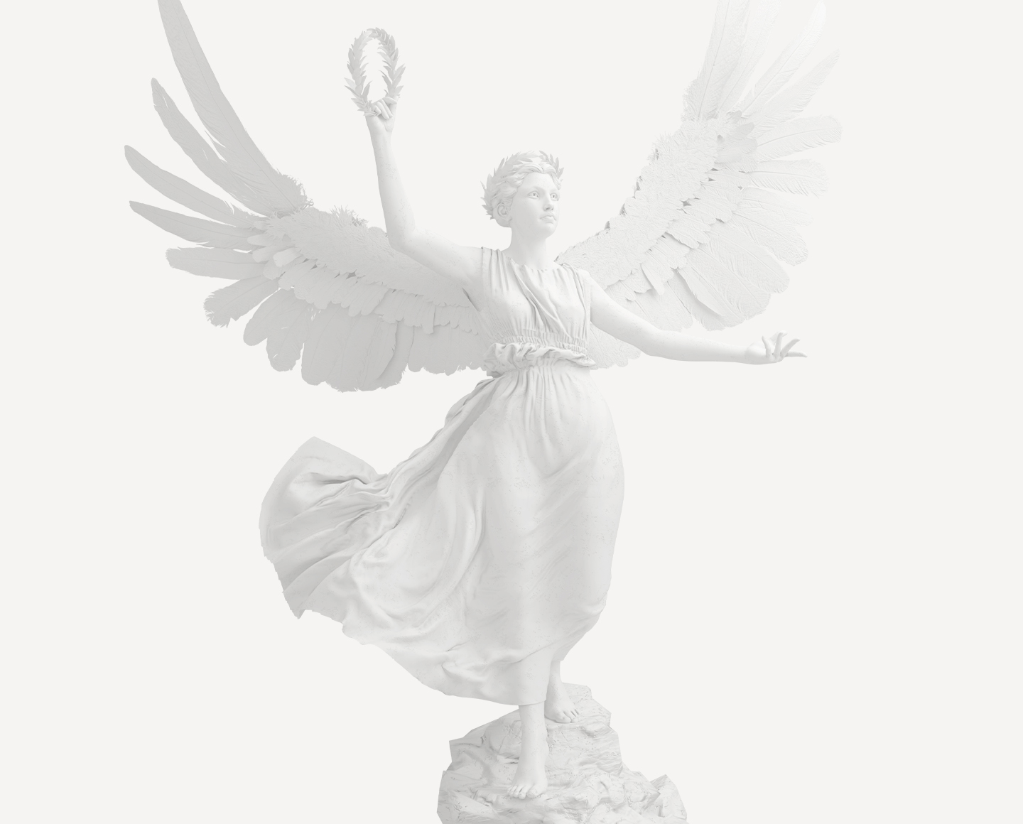 3D clay of a nike (Goddess of Victory)