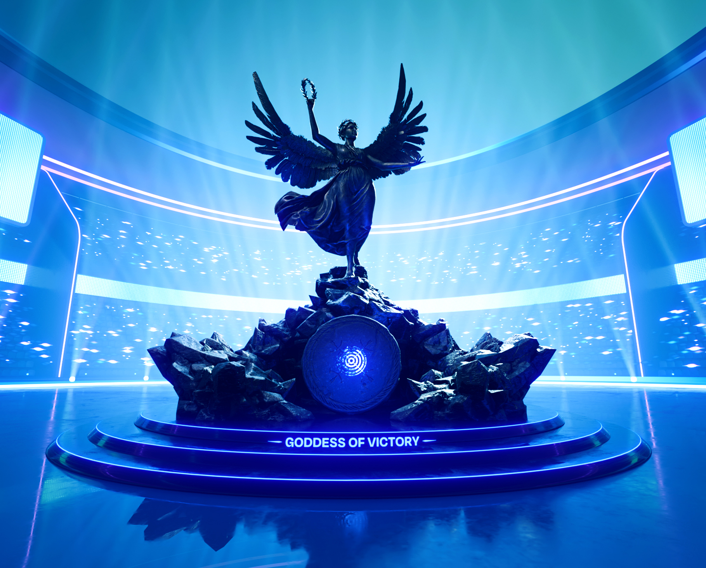 Visualization of the statue of nike (Goddess of Victory)